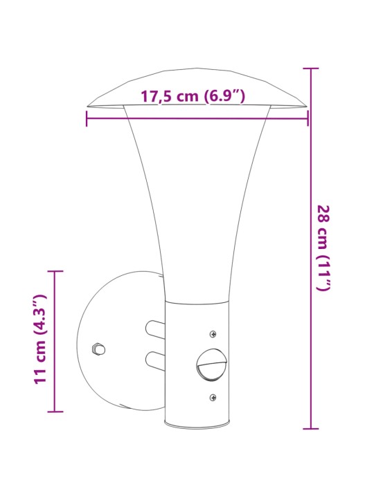 Lauko šviestuvai su jutikliais, 2vnt., sidabriniai, plienas
