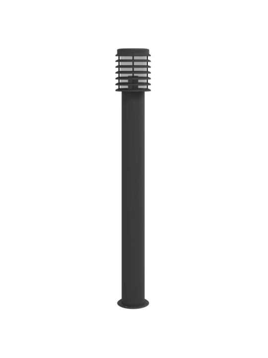 Lauko šviestuvai, 3vnt., juodi, 110cm, nerūdijantis plienas