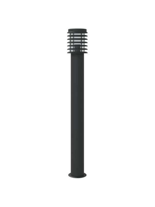 Lauko šviestuvai, 3vnt., juodi, 110cm, nerūdijantis plienas