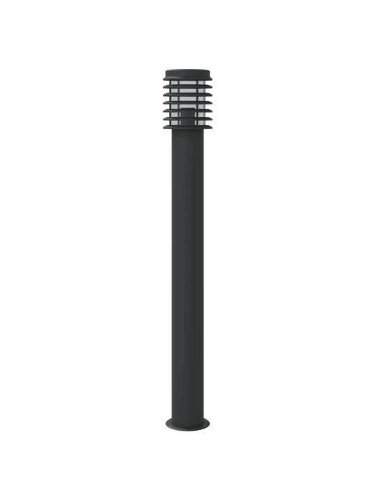 Lauko šviestuvai, 3vnt., juodi, 110cm, nerūdijantis plienas