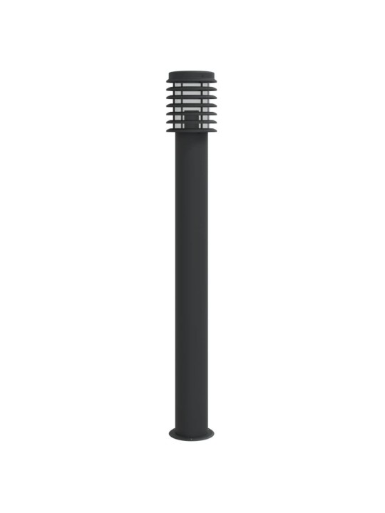 Lauko šviestuvai, 3vnt., juodi, 110cm, nerūdijantis plienas
