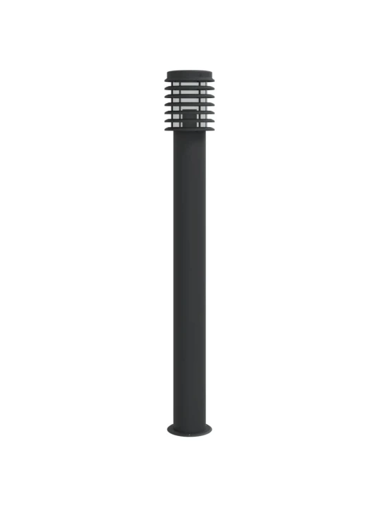 Lauko šviestuvai, 3vnt., juodi, 110cm, nerūdijantis plienas