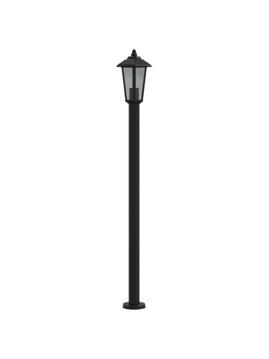 Lauko šviestuvas, juodos spalvos, 120cm, nerūdijantis plienas
