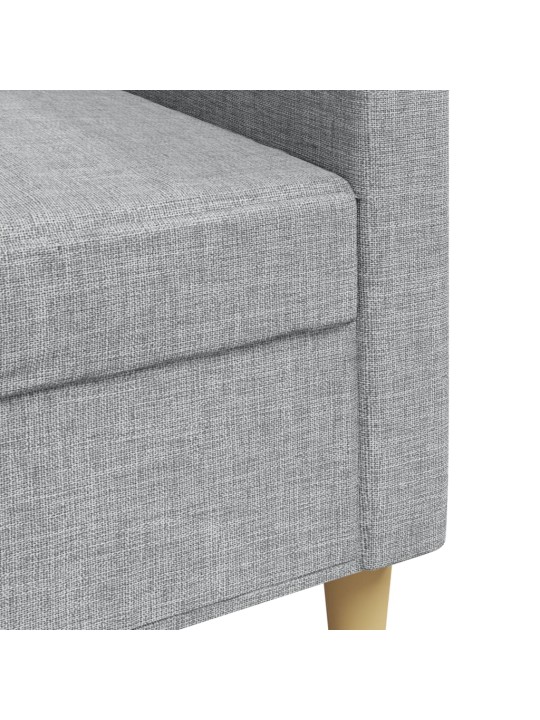 Trivietė sofa, šviesiai pilkos spalvos, 210cm, audinys