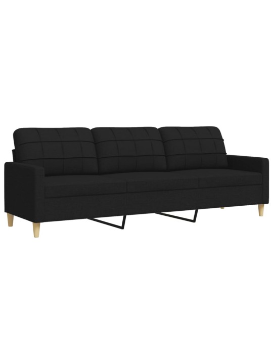Trivietė sofa, rudos spalvos, 210cm, audinys