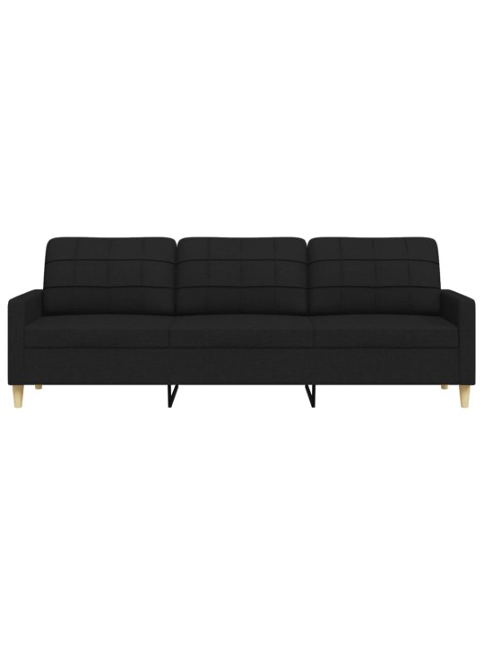 Trivietė sofa, rudos spalvos, 210cm, audinys