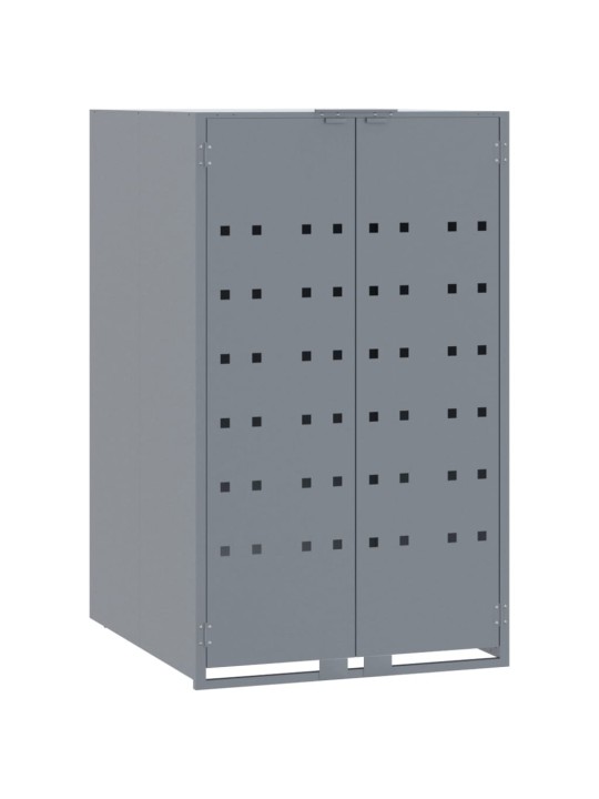 Stoginė trim konteineriams, pilka, 207x79x117cm, plienas