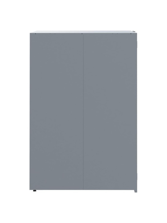 Stoginė trim konteineriams, pilka, 207x79x117cm, plienas