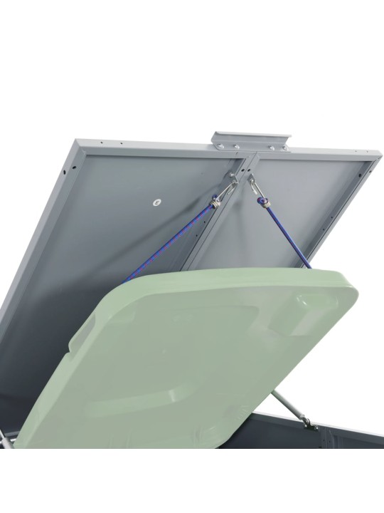 Stoginė trim konteineriams, pilka, 207x79x117cm, plienas