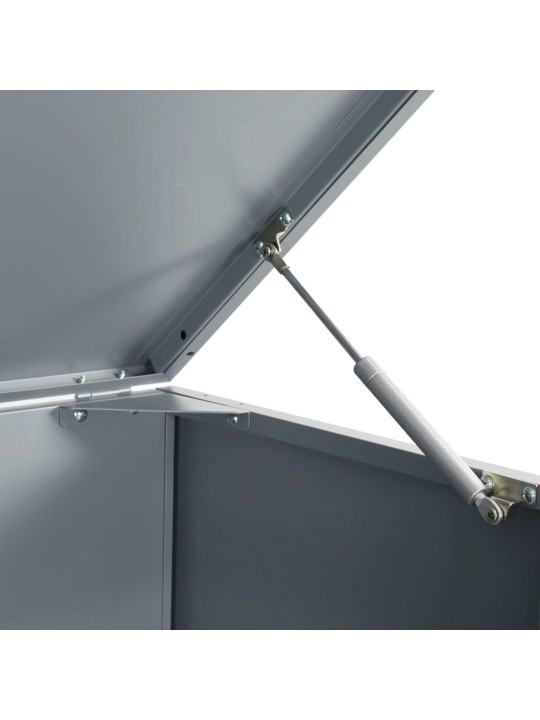 Stoginė trim konteineriams, pilka, 207x79x117cm, plienas