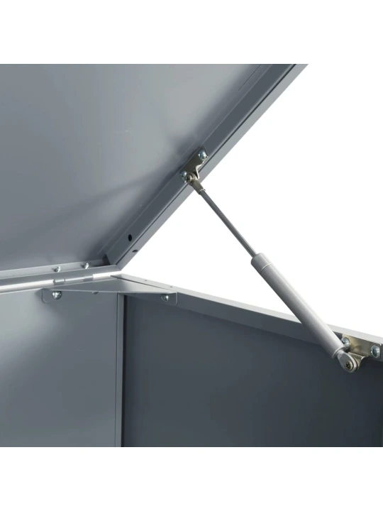 Stoginė trim konteineriams, pilka, 207x79x117cm, plienas
