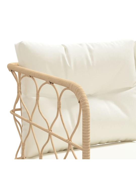 Sodo sofa su pagalvėlėmis, juoda, plienas/tekstilenas