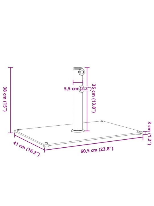 Skėčio nuo saulės pagrindas 32/38/48mm skersmens stulpams, 15kg