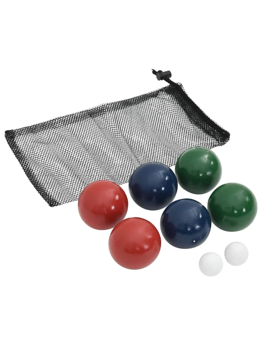 Žaidimo Bocce rinkinys su krepšiu, 8 dalių, pušies masyvas