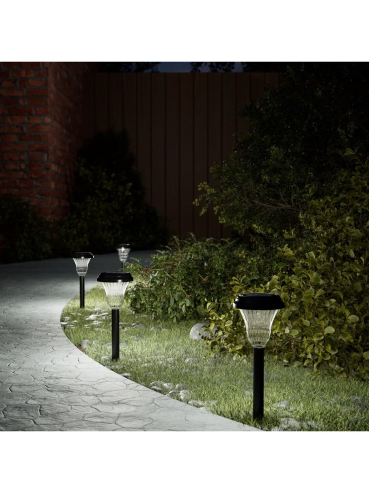 Solar Pathway šviestuvai su smaigaliais, 12vnt., baltos spalvos
