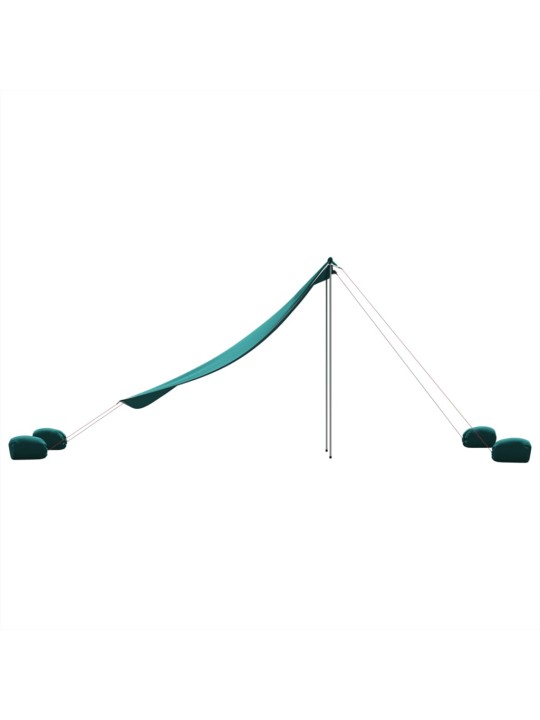Paplūdimio skliautas su smėlio maišais, žalias, 214x236cm