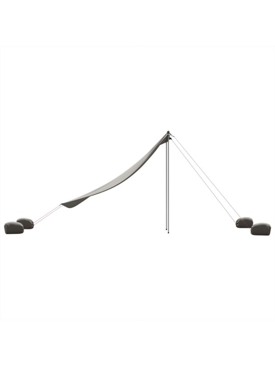 Paplūdimio skliautas su smėlio maišais, pilkas, 214x236cm