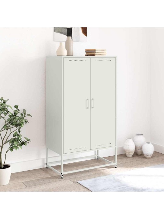 Komoda, baltos spalvos, 68,5x38,5x123,5cm, plienas