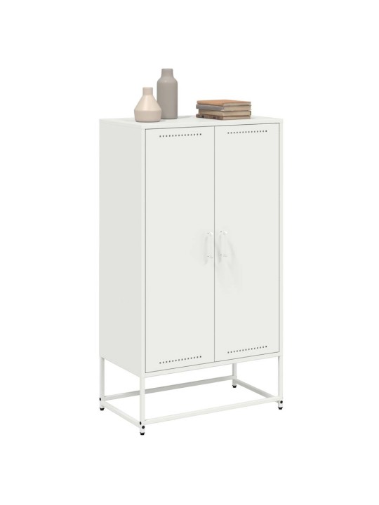 Komoda, baltos spalvos, 68,5x38,5x123,5cm, plienas