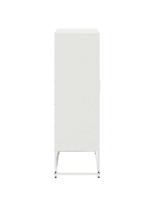 Komoda, baltos spalvos, 68,5x38,5x123,5cm, plienas