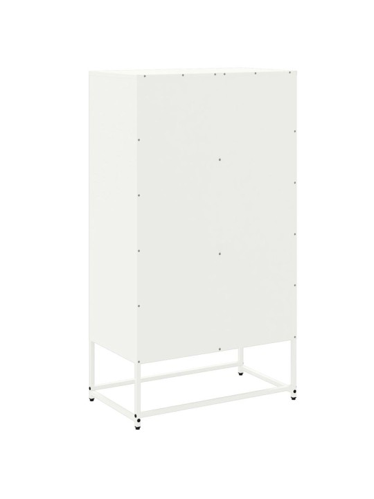 Komoda, baltos spalvos, 68,5x38,5x123,5cm, plienas