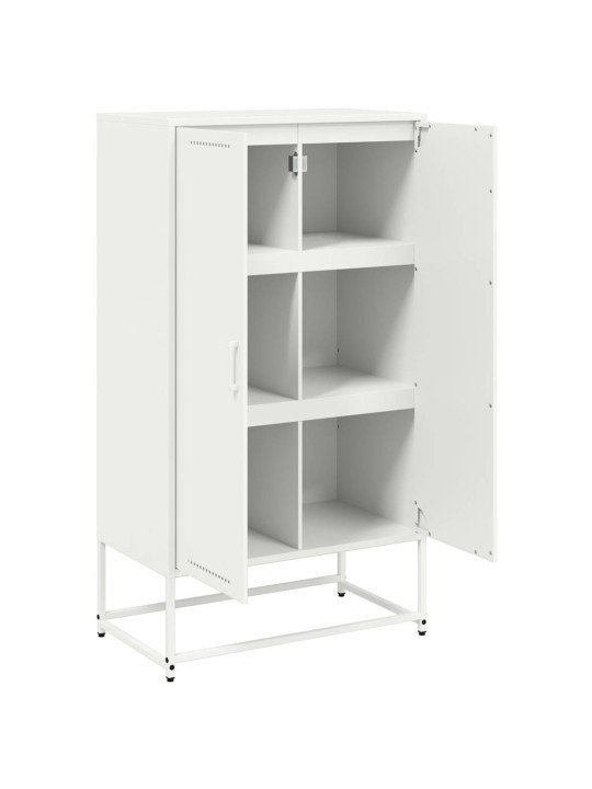 Komoda, baltos spalvos, 68,5x38,5x123,5cm, plienas
