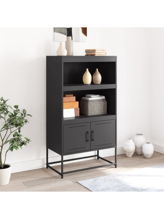 Komoda, juodos spalvos, 68,5x38,5x123,5cm, plienas