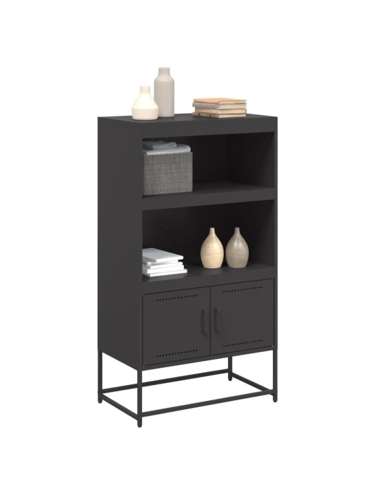 Komoda, juodos spalvos, 68,5x38,5x123,5cm, plienas
