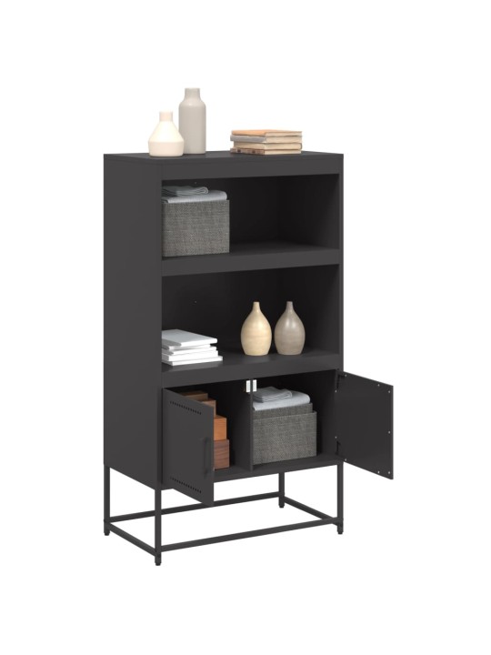 Komoda, juodos spalvos, 68,5x38,5x123,5cm, plienas
