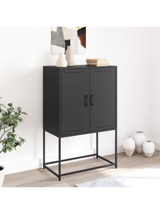 Komoda, juodos spalvos, 68,5x38,5x107cm, plienas