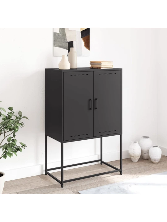 Komoda, juodos spalvos, 68,5x38,5x107cm, plienas