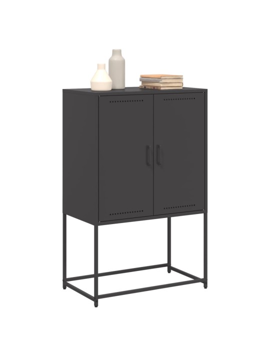 Komoda, juodos spalvos, 68,5x38,5x107cm, plienas