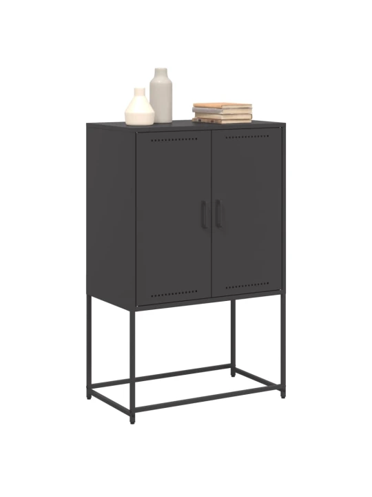 Komoda, juodos spalvos, 68,5x38,5x107cm, plienas
