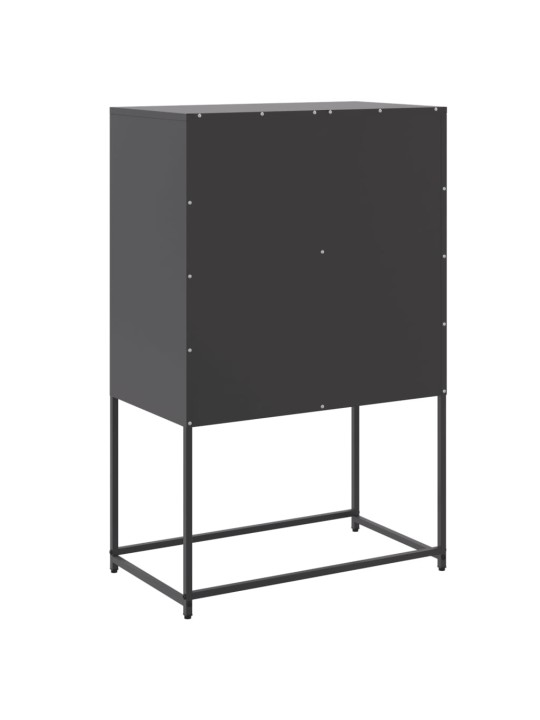 Komoda, juodos spalvos, 68,5x38,5x107cm, plienas