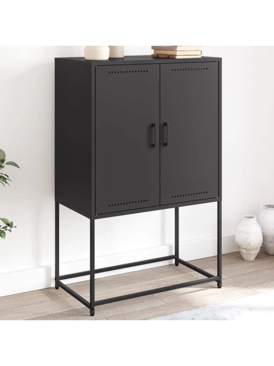Komoda, juodos spalvos, 68,5x38,5x107cm, plienas