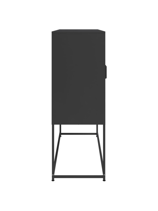 Komoda, juodos spalvos, 100,5x39x107cm, plienas