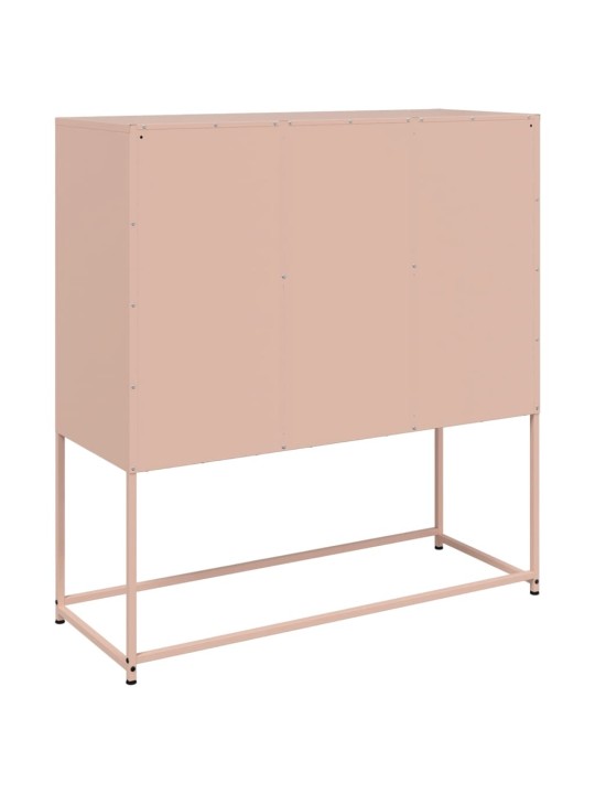 Šoninė spintelė, rožinės spalvos, 100,5x39x107cm, plienas