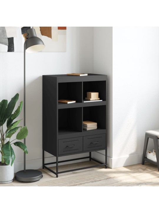 Komoda, juodos, 68x39x111,5 cm, plienas