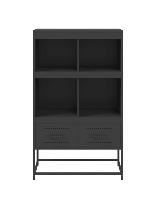 Komoda, juodos, 68x39x111,5 cm, plienas