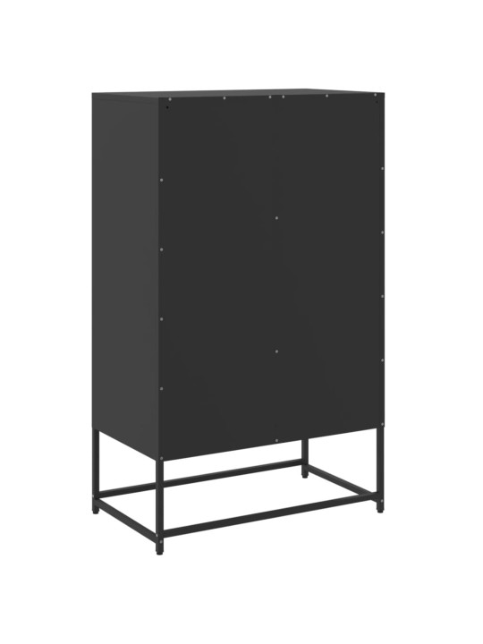 Komoda, juodos, 68x39x111,5 cm, plienas