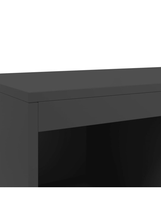Komoda, juodos, 68x39x111,5 cm, plienas