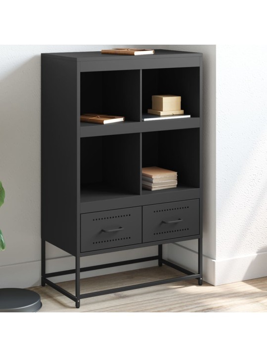 Komoda, juodos, 68x39x111,5 cm, plienas