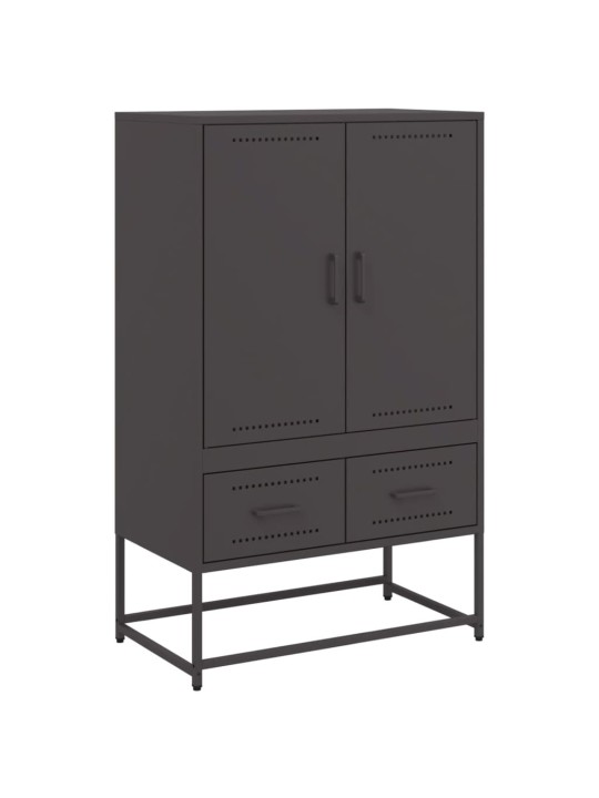Komoda, juodos, 68x39x111,5 cm, plienas