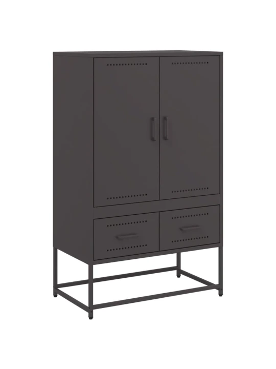 Komoda, juodos, 68x39x111,5 cm, plienas