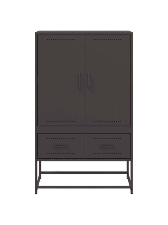 Komoda, juodos, 68x39x111,5 cm, plienas