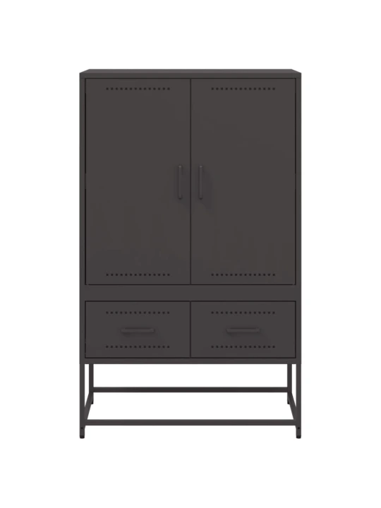 Komoda, juodos, 68x39x111,5 cm, plienas
