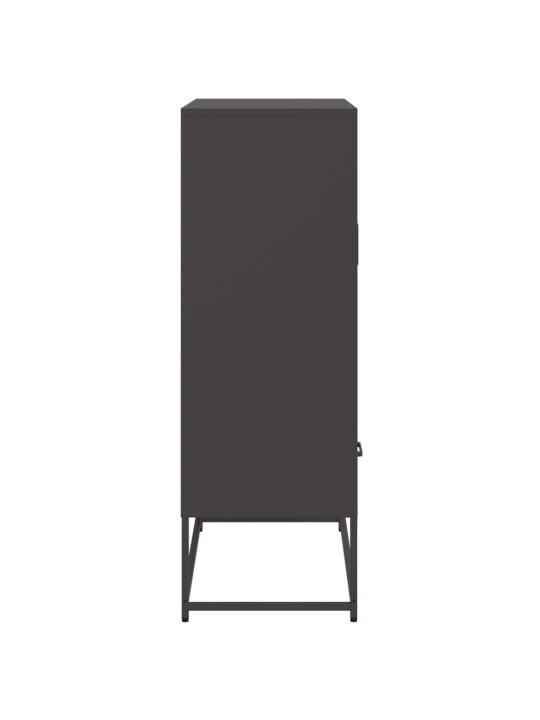 Komoda, juodos, 68x39x111,5 cm, plienas