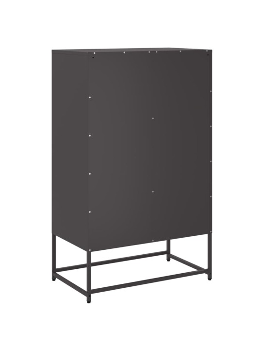 Komoda, juodos, 68x39x111,5 cm, plienas