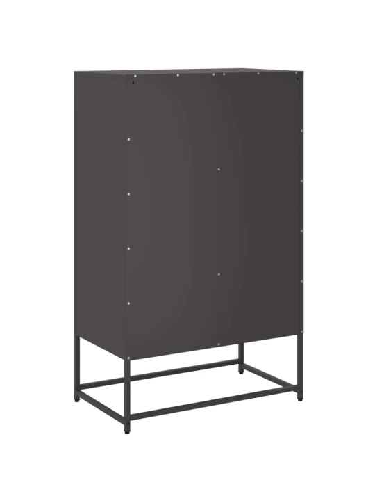 Komoda, juodos, 68x39x111,5 cm, plienas