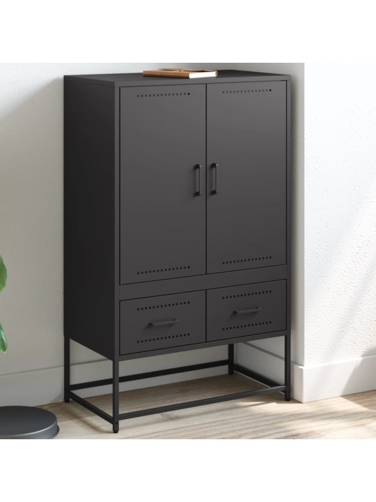Komoda, juodos, 68x39x111,5 cm, plienas